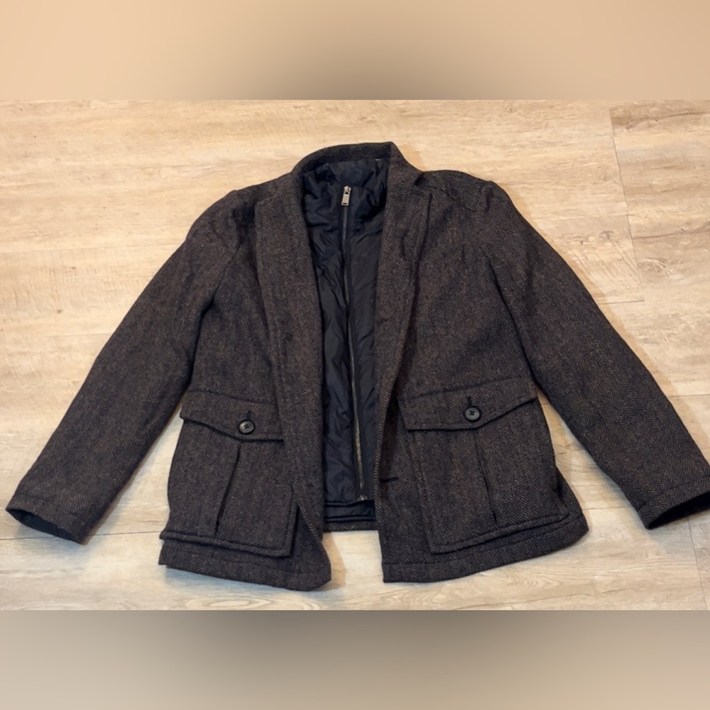 Pendleton Women’s Wool Coat With Zip-Out Nylon Vest Size Medium